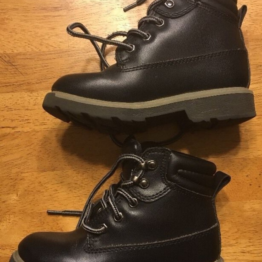 TKS Child Black Mid Top Slip Resistant Boots US 11